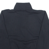 CHAMPION ECO Mens Sweatshirt Black 1/4 Zip USA M