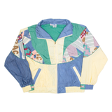ATHLETIC WORKS Womens Shell Jacket Yellow 90s Crazy Pattern XL