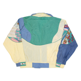 ATHLETIC WORKS Womens Shell Jacket Yellow 90s Crazy Pattern XL