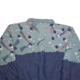 JOFF Lightweight Mens Jacket Blue 90s Crazy Pattern L