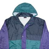 FREEHAND Mens Rain Jacket Green 90s USA Colourblock L