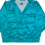 TANGELO Womens Rain Jacket Blue 90s Hooded L