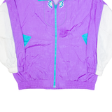 BOLD SPIRIT Womens Shell Jacket Purple 90s Colourblock L