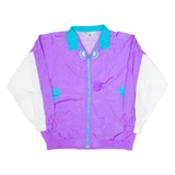 BOLD SPIRIT Womens Shell Jacket Purple 90s Colourblock L