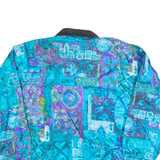 SLADE Womens Shell Jacket Blue 90s Crazy Pattern L