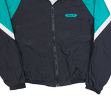 HILTON Mens Shell Jacket Black 90s Colourblock XL