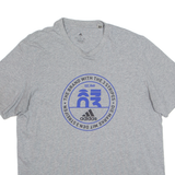 ADIDAS Mens T-Shirt Grey M