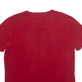 NAUTICA Mens T-Shirt Red V-Neck XL