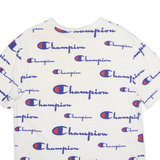 CHAMPION All Over Print Mens T-Shirt White M