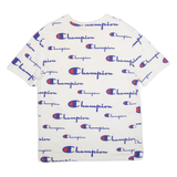 CHAMPION All Over Print Mens T-Shirt White M