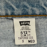 Made In USA Levis 512 Slim Fit Jeans - 28W UK 8 Light Wash Cotton