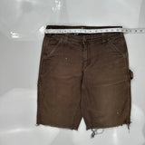 Carhartt Double Knee Carpenter Shorts - 30W 9L Brown Cotton
