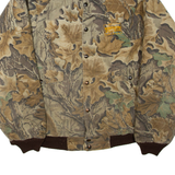 Leaf Print Mens Jacket Brown XL