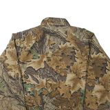 Leaf Print Mens Jacket Brown XL
