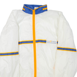 Mens Track Jacket White Nylon S