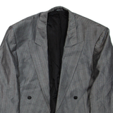 Mens Blazer Jacket Grey Striped XL
