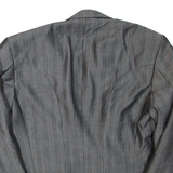 Mens Blazer Jacket Grey Striped XL