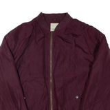 HAPPY LIFE Mens Bomber Jacket Purple XL