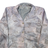 Womens Jacket Grey Crazy Pattern L