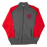 MAJESTIC Washington Nationals Mens Track Jacket Red Colourblock XL