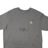 CARHARTT Mens T-Shirt Grey Crew Neck 2XL