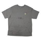 CARHARTT Mens T-Shirt Grey Crew Neck 2XL