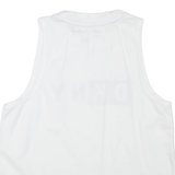 DKNY Sport Cropped Womens Vest White Sleeveless High Neck S