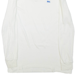 FK Mens T-Shirt White Long Sleeve Collared L