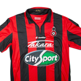 LOTTO Mens OGC Nice International Club Football Shirt T-Shirt Red Collared XL