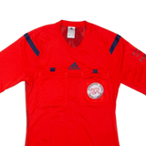 ADIDAS Referee Mens Football Shirt T-Shirt Red V-Neck S