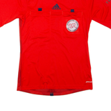 ADIDAS Referee Mens Football Shirt T-Shirt Red V-Neck S
