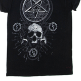 Womens T-Shirt Black Crew Neck M