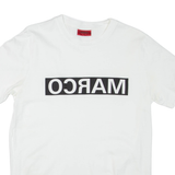 HUGO BOSS Mens T-Shirt White Crew Neck S