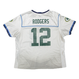 REEBOK X NFL Green Bay Packers Womens Jersey White USA V-Neck 2XL