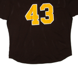 RUSSELL ATHLETIC Mens Jersey Brown Button Neck XL