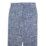 DICKIES Mens Trousers Blue Regular Straight W32 L27