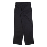 DICKIES Womens Trousers Black Regular Straight W28 L30