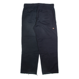 DICKIES Mens Trousers Black Loose Straight W36 L31