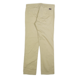 DICKIES Womens Trousers Beige Slim Straight W30 L28