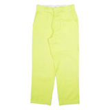 DICKIES Womens Trousers Yellow Regular Straight W26 L26