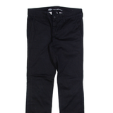 DICKIES Womens Trousers Black Slim Straight W30 L31