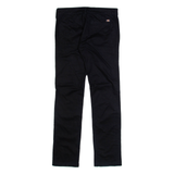 DICKIES Womens Trousers Black Slim Straight W30 L31
