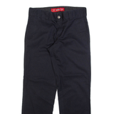 DICKIES Womens Trousers Black Slim Straight W30 L30
