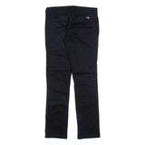 DICKIES Womens Trousers Black Slim Straight W30 L32
