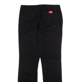 DICKIES Womens Trousers Black Regular Straight W30 L32