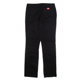 DICKIES Womens Trousers Black Regular Straight W30 L32