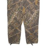 SHADOW BRANCH Cargo Mens Trousers Brown Relaxed Tapered W34 L32