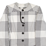 Womens Jacket White Knit Check M