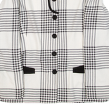 Womens Jacket White Knit Check M