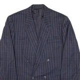 JEAN JACQUES BENSON Mens Blazer Jacket Blue Knit Check M